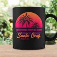 Santa Cruz California Retrointage Sunset Palmeras Años 70 Taza de café Ideas de regalos