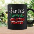 Santa's Favorite Jiu Jitsu Fighter Christmas Costumes Elf Coffee Mug Gifts ideas
