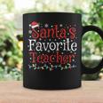 Santa's Favorite Teacher Xmas Santa Christmas Teacher Coffee Mug Gifts ideas