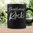 Saxophones Rock High School Marching Band Coffee Mug Gifts ideas