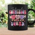 School Counselor Squad Retro Groovy Valentines Day Coffee Mug Gifts ideas