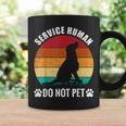 Service-Human Do Not Pet Dog Lover Vintage Coffee Mug Gifts ideas