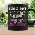 I Sew So I Don't Choke People Sewing Machine Quilting Coffee Mug Gifts ideas