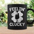 Shamrock Leaf Feelin' Clucky Chicken Lucky St Patrick's Day Coffee Mug Gifts ideas