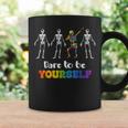 Skeleton Dabbing Dare To Be Yourself Autism Awareness Coffee Mug Gifts ideas