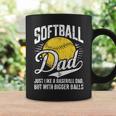 Softball Dad Like A Baseball Dad With Bigger Balls Softball Coffee Mug Gifts ideas