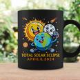 Solar Eclipse April 8 2024 Cute Earth Sun Moon Selfie Space Coffee Mug Gifts ideas