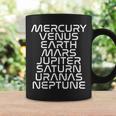 Solar System Planets List Outer Space Science Coffee Mug Gifts ideas