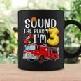 Sound The Alarm I'm 3 3Rd Birthday Fireman Firetruck Boys Coffee Mug Gifts ideas