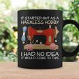 It Started Out As A Harmless Hobby Quilting Pattern Knitting Coffee Mug Gifts ideas