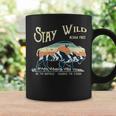 Stay Wild Roam Free Buffalo Mountain Forest Hiking Camping Coffee Mug Gifts ideas