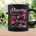 Stepping Into My 35Th Birthday Like A Boss Pink Lip Coffee Mug Gifts ideas