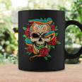 Sugar Skull Day Of Dead Cool Bone Head Skulls Snake Rose Coffee Mug Gifts ideas