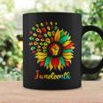 Sunflower Fist Junenth Black History African American Coffee Mug Gifts ideas