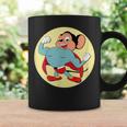 Superhero Cartoon Mouse In Red Cape Vintage Boomer Cartoon Coffee Mug Gifts ideas