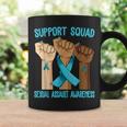 Support Squad Ribbon Sexual Assault Awareness Coffee Mug Gifts ideas