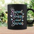 Sweet Sassy And Seven 7Th Birthday 7 Years Old Princess Girl Coffee Mug Gifts ideas