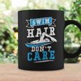 Swim Hair Don't Care Swimming Love Swimmer Quote Coffee Mug Gifts ideas