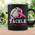 Tackle Breast Cancer Football Survivor Pink Ribbon Awareness Coffee Mug Gifts ideas
