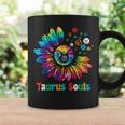 Taurus Souls Zodiac Tie Dye Sunflower Peace Sign Groovy Coffee Mug Gifts ideas