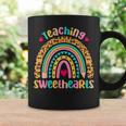 Teaching Sweethearts Teacher Valentines Day Boho Rainbow Coffee Mug Gifts ideas