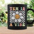Ten Is A Vibe Cute Groovy 10Th Birthday Party Daisy Flower Coffee Mug Gifts ideas