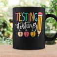 Testing Testing 123 Cute Rock The Test Day Teacher Student Coffee Mug Gifts ideas