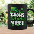 Thick Thighs Lucky Vibes St Patrick's Day Girls Coffee Mug Gifts ideas