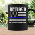 Thin Blue Line Retired Not My Problem Anymore Police Coffee Mug Gifts ideas