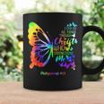 I Can Do All Things Through Christ Butterfly Religious Women Coffee Mug Gifts ideas