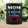 Tired Mom Of 2 Boys And 1 Girl Mother Sons Daughters Coffee Mug Gifts ideas