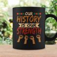 Our History Is Our Strength Black History Pride Coffee Mug Gifts ideas