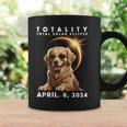 Total Solar Eclipse April 8 2024 Dog Golden Retriever Lover Coffee Mug Gifts ideas