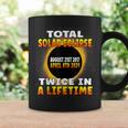 Total Solar Eclipse Twice In A Lifetime 2017 2024 Souvenir Coffee Mug Gifts ideas