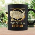 Total Solar Eclipse Twice In A Lifetime 2024 Usa Map Coffee Mug Gifts ideas