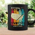 Total Solar Eclipse Usa Map Retro April 8 2024 Kid Coffee Mug Gifts ideas