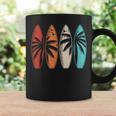 Tropical Hawaii Palm Tree Surfing Beach Surfboard Retro Surf Coffee Mug Gifts ideas