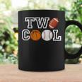 Two Cool For Toddler Birthday Boy Football Basketball Coffee Mug Gifts ideas