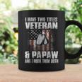 I Have Two Titles Veteran And Papaw Father's Day Coffee Mug Gifts ideas