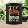 Never Underestimate A Girl With A Pontoon Boat Captain Coffee Mug Gifts ideas