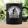 Never Underestimate Grandpa With A Bicycle Racing Bike Coffee Mug Gifts ideas