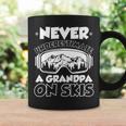 Never Underestimate A Grandpa On Skis Winter Coffee Mug Gifts ideas