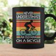 Never Underestimate An Old Man On A Bicycle Bike Coffee Mug Gifts ideas