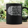Never Underestimate An Old Man With Volleyball Coach Grandpa Coffee Mug Gifts ideas