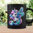 Unicorn Mermaid 4Th Birthday 4 Year Old Party Girls Outfit Coffee Mug Gifts ideas