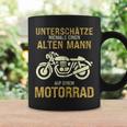 Unterschätze Niemals Alten Mann Motorrad Opa Papa Geschenk Kapuzenjacke Tassen Geschenkideen