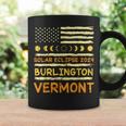 Us Flag American Total Solar Eclipse 2024 Burlington Vermont Coffee Mug Gifts ideas