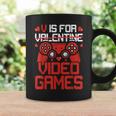 V Is For Video Games Valentines Day Gamer Boy Men Coffee Mug Gifts ideas