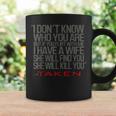 Valentines Day Flirt And My Wife Will Kill You Coffee Mug Gifts ideas