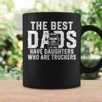 Vintage The Best Dads Have Daughters Who Are Truckers Father Coffee Mug Gifts ideas